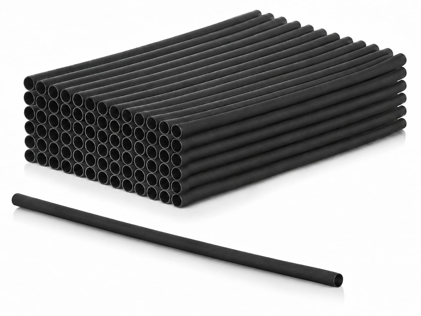 1/8" Heat Shrink Tubing, 50 pcs, 4" Long, High Voltage & Temperature Rating