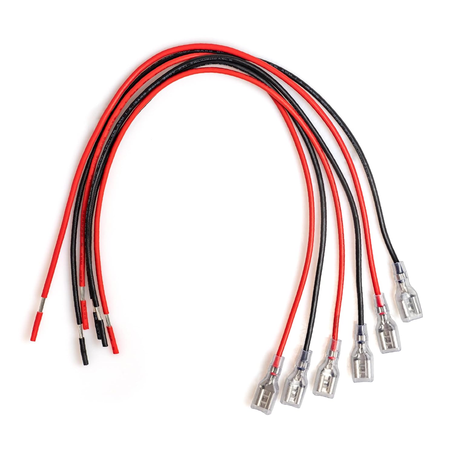 SLA Battery Terminal Leads, Female Spade Quick Connect/Disconnect 6.3mm F2 Type Terminals with Insulated Sleeves and Heavy Duty 16 Guage Wires - 6 Pieces view 5
