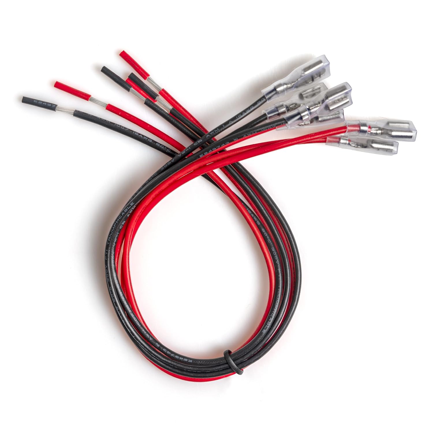 SLA Battery Terminal Leads, Female Spade Quick Connect/Disconnect 6.3mm F2 Type Terminals with Insulated Sleeves and Heavy Duty 16 Guage Wires - 6 Pieces view 6