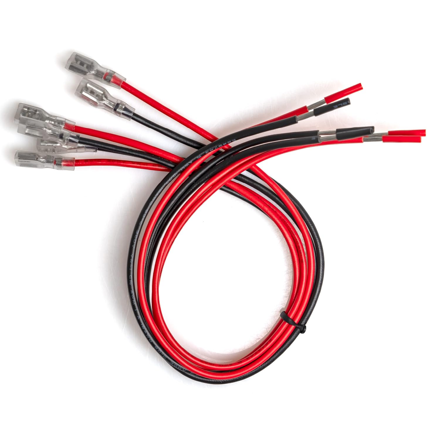 SLA Battery Terminal Leads, Female Spade Quick Connect/Disconnect 4.8mm F1 Type Terminals with Insulated Sleeves and Heavy Duty 16 Guage Wires - 6 Pieces view 5