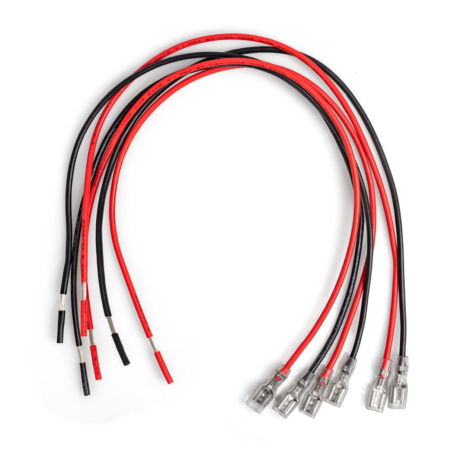 SLA Battery Terminal Leads, Female Spade Quick Connect/Disconnect 4.8mm F1 Type Terminals with Insulated Sleeves and Heavy Duty 16 Guage Wires - 6 Pieces view 6