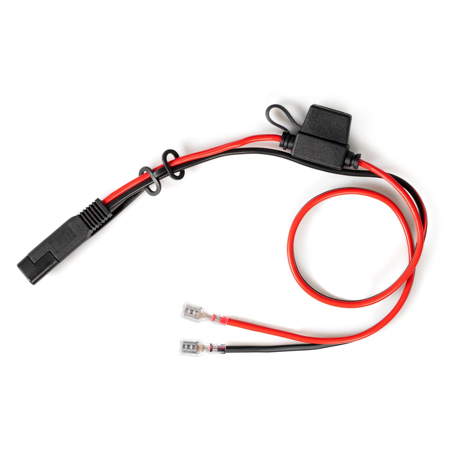 SAE Connector Plug to F2 Spade Terminals Cable – 14 AWG, 2 Feet, 20 Amp Fuse, Heavy Duty Automotive, Solar, and Battery Power Wire for Electrical Connections view 5