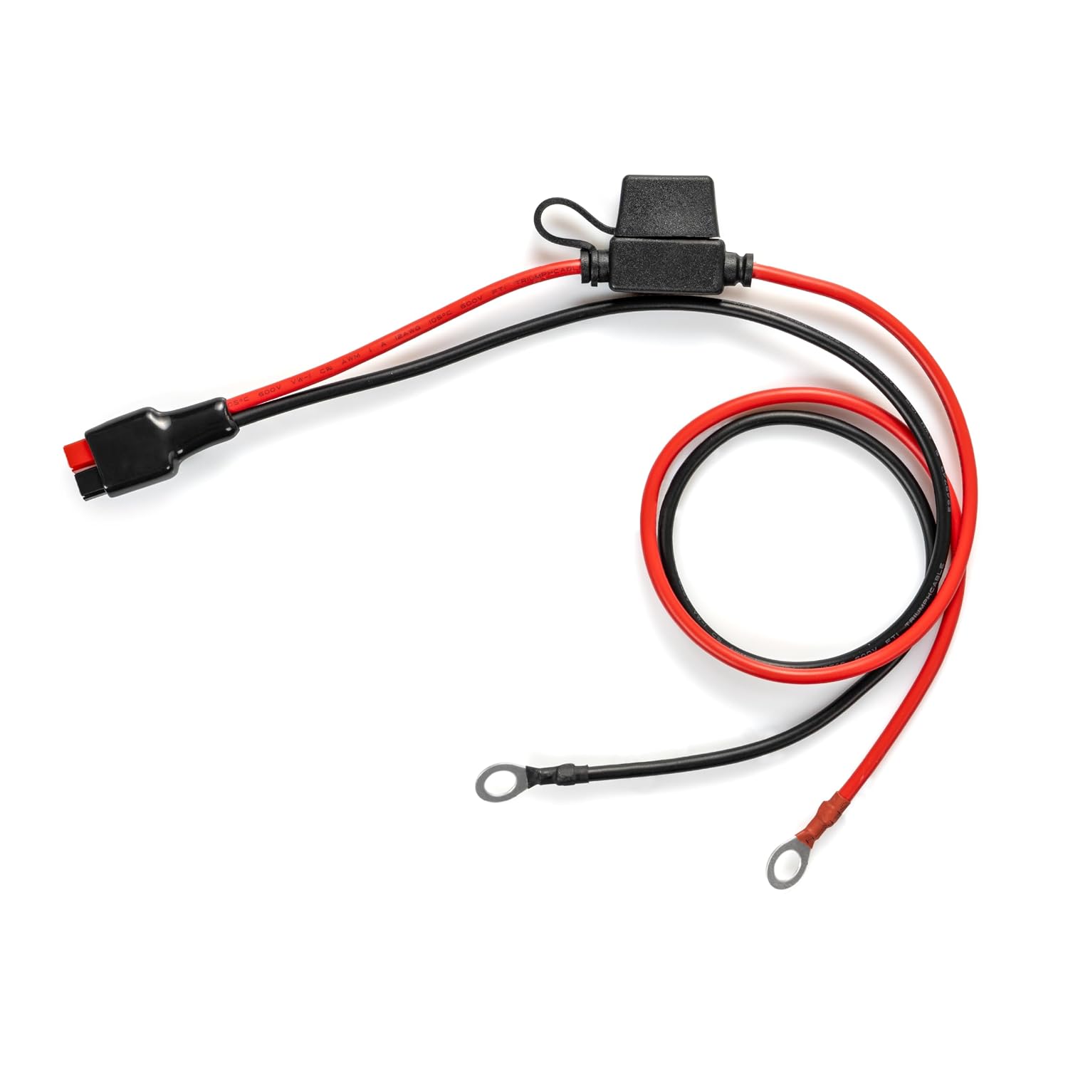 Anderson Power Pole PP45 Connector to 1/4" Ring Terminals Cable – 12 AWG, 2 Feet, 40 Amp Fuse, Heavy Duty Automotive, Solar, & Battery Power Wire for Electrical Connections view 5