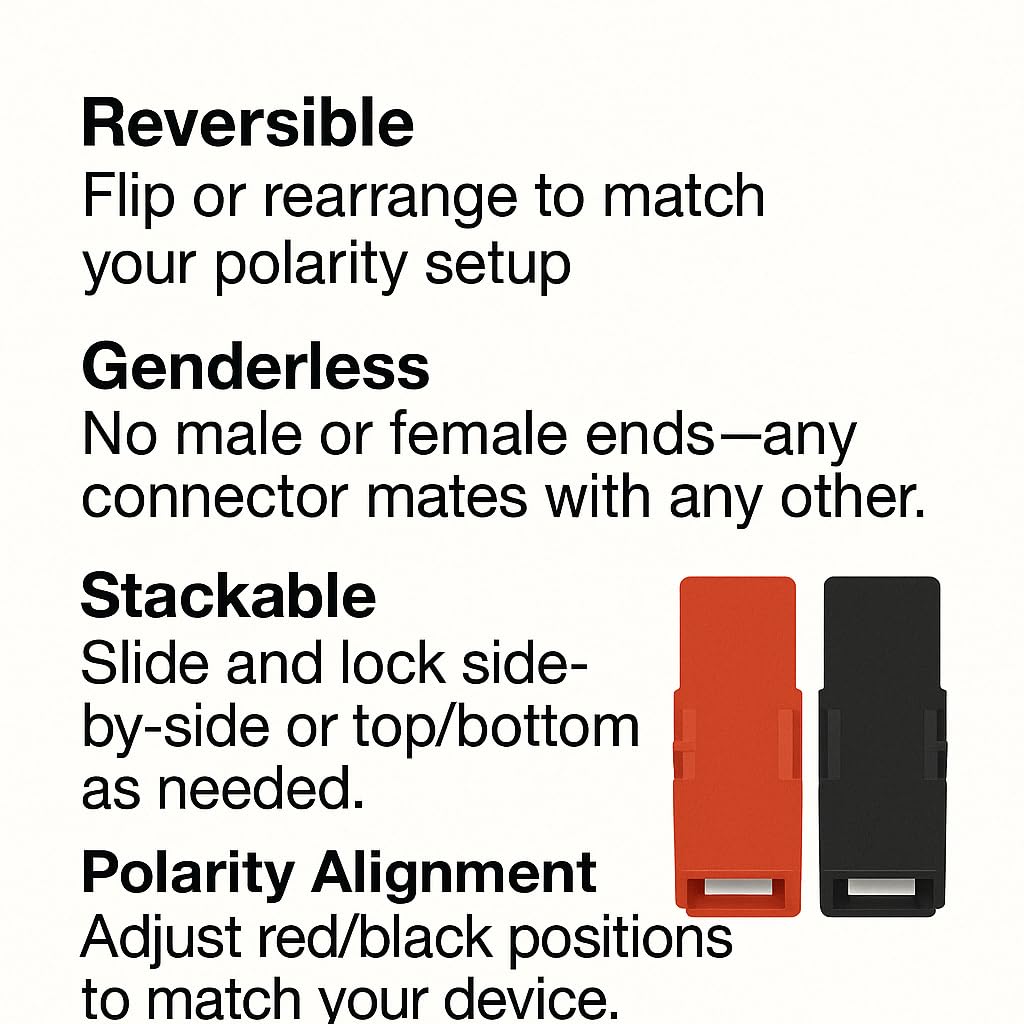Anderson Power Pole PP45 Connector to F2 Spade Terminals Cable – 12 AWG, 2 Feet, 40 Amp Fuse, Heavy Duty Automotive, Solar, & Battery Power Wire for Electrical Connections view 6