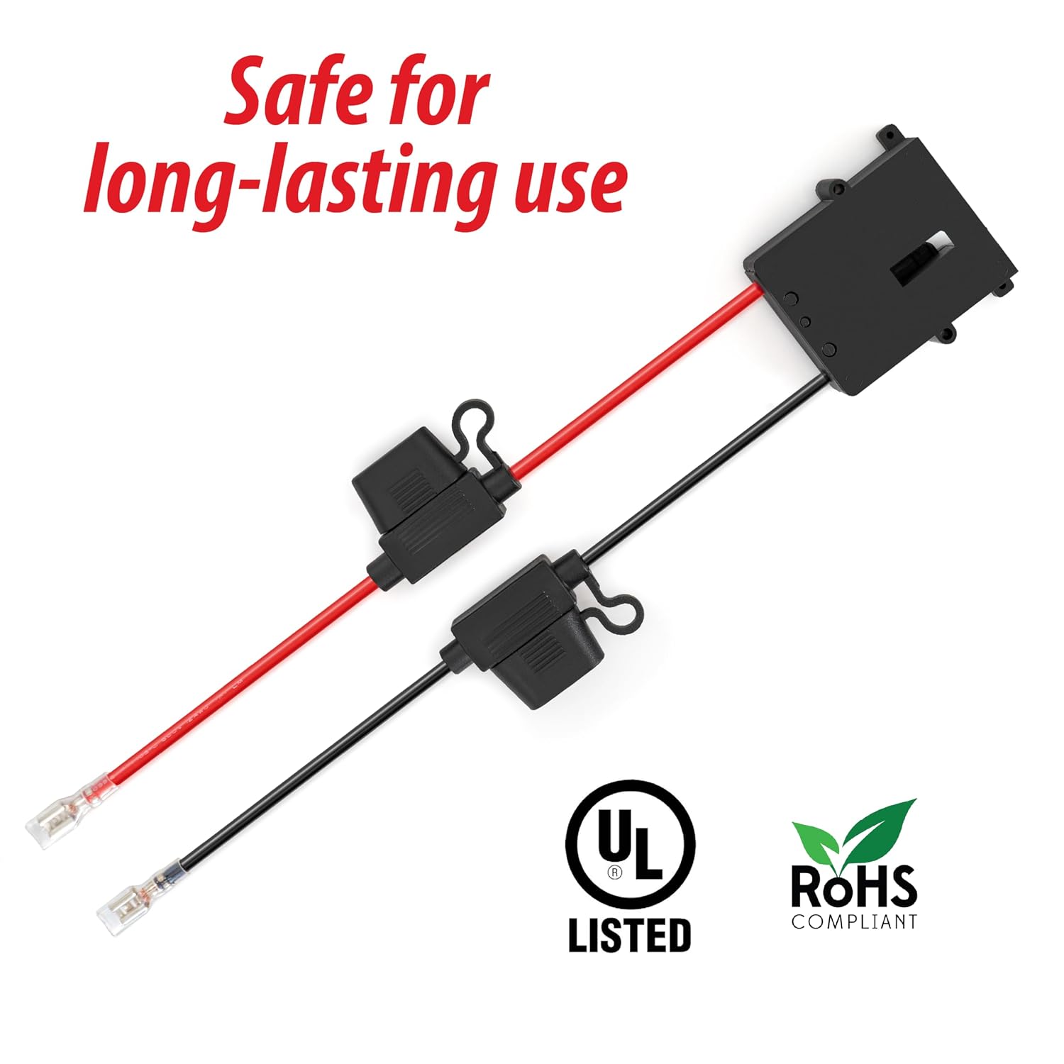 12V Battery Wire Harness Connector with Dual Fuse Protection – Extra Safe Replacement Adapter for Fisher-Price Power Wheels Ride-On Toy Cars view 5