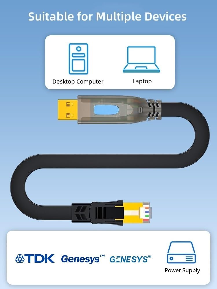 TDK-Lambda Genesys/Genesys+/Z+ USB-RS232 Programming Cable - USB 2.0 to RS232 Serial Communications Adapter, Shielded & ESD Protected, 6ft (1.8m) view 2