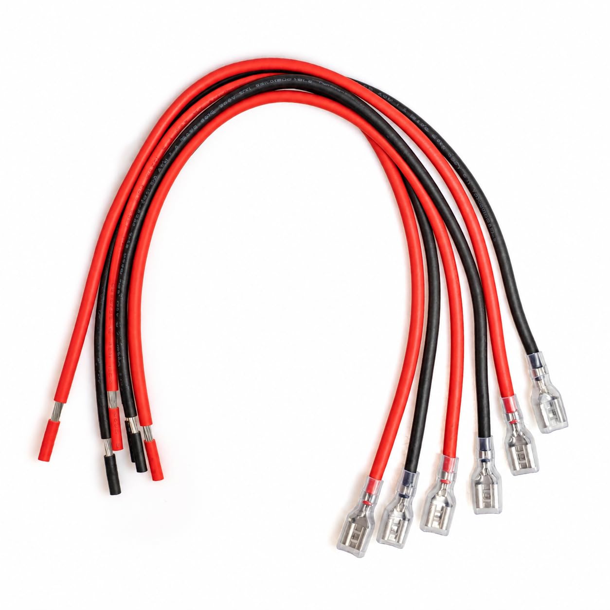SLA Battery Terminal Leads, Female Spade Quick Connect/Disconnect 6.3mm F2 Type Terminals with Insulated Sleeves and Heavy Duty 14 AWG Wires - 6 Pieces view 5
