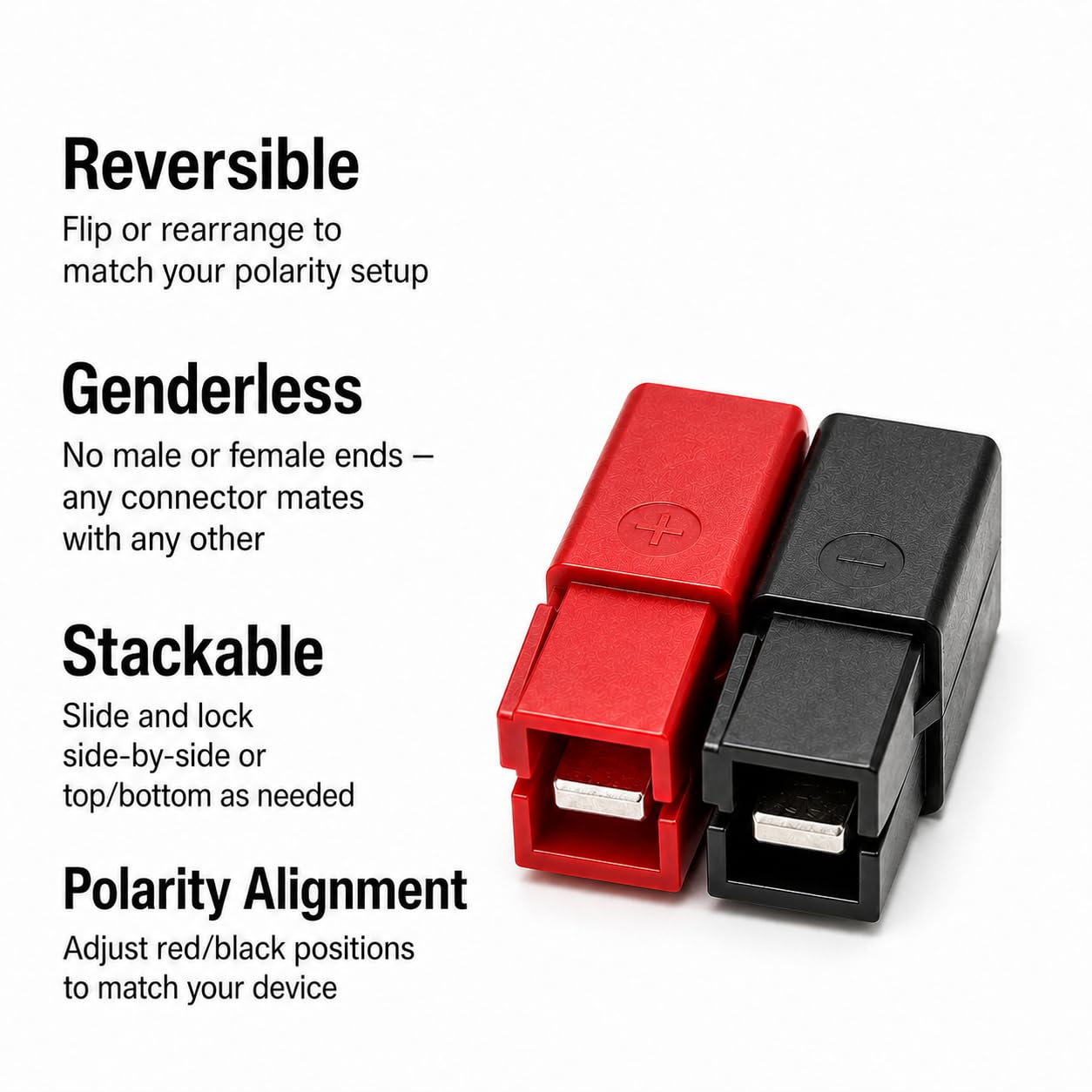 Anderson Power Pole PP45 Connector to 3/8" Ring Terminals Cable – 12 AWG, 2 Feet, 40 Amp Fuse, Heavy Duty Automotive, Solar, & Battery Power Wire for Electrical Connections view 6