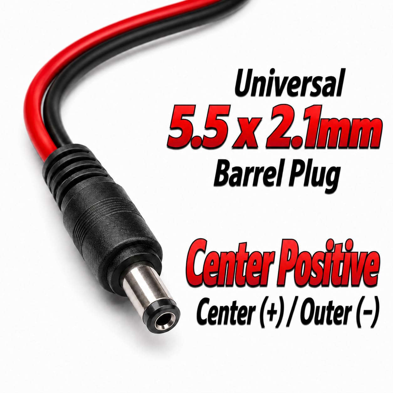 Anderson Power Pole Connector to 5.5mm × 2.1mm DC Barrel Plug Cable - 16 AWG, 6 Feet, 7.5A Fuse, RFI/EMI Noise-Suppressing Ferrite Filter, Battery Power Wire for Ham Radio, Router, LED, CCTV view 5